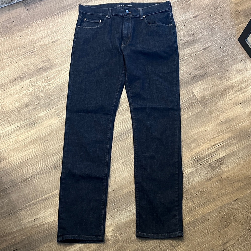 MOTT & BOW Dark Blue Straight Jeans